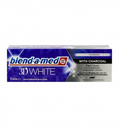 Паста зубна Blend-a-Med 3D White With Charcoal 75мл