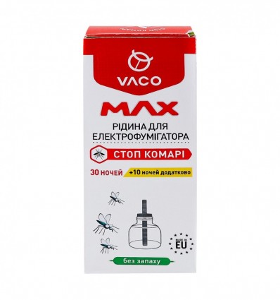 Рідина для електрофумігатора Vaco Max від комарів 30мл