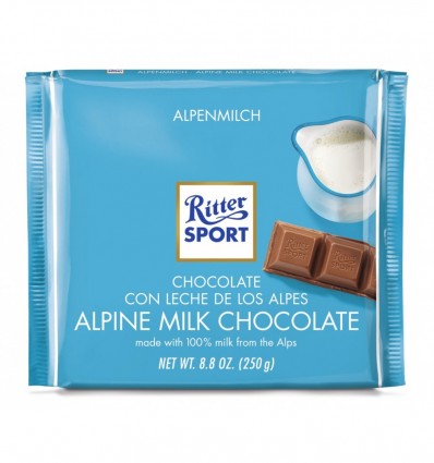 Шоколад Ritter Sport молочный с альпийским молоком 250г