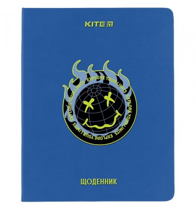 Дневник школьный Kite Happy nation K24-264-1, твердый переплет PU