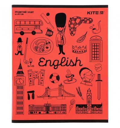 Тетрадь предметная Kite Sketch K24-240-18, 48 листов, в линию, английский язык