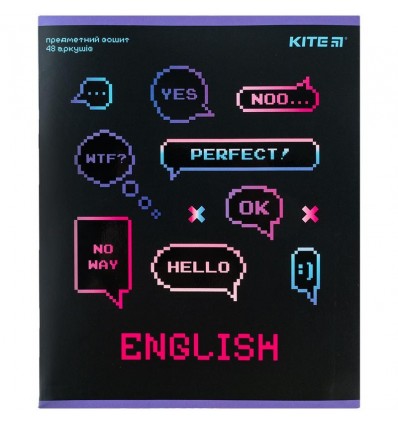 Зошит предметний Kite Neo K24-240-10, 48 аркушів, лінія, англійська мова