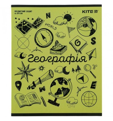 Зошит предметний Kite Sketch K24-240-21, 48 аркушів, клітинка, географія