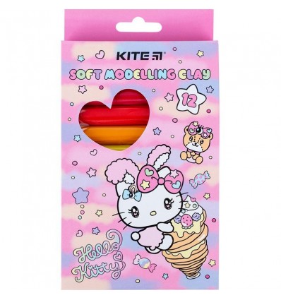 Пластилин восковой Kite Hello Kitty HK23-086, 12 цветов, 200 г