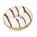 Пончик в белой глазури с шоколадно-ореховой начинкою 68 г