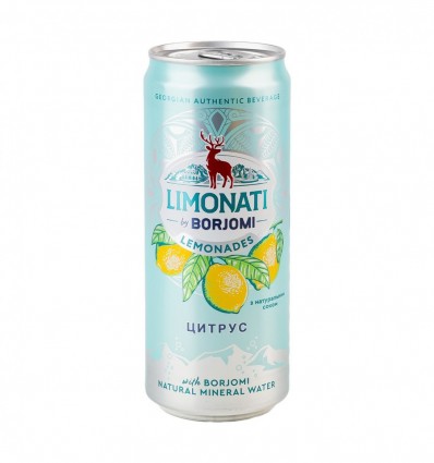 Напій Borjomi Limonati Цитрус сильногазований 330мл