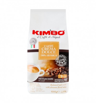 Кофе Kimbo Crema Dolce жареный в зернах 1кг