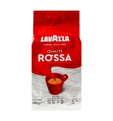 Кава Lavazza Qualita Rossa смажена у зернах 1000г