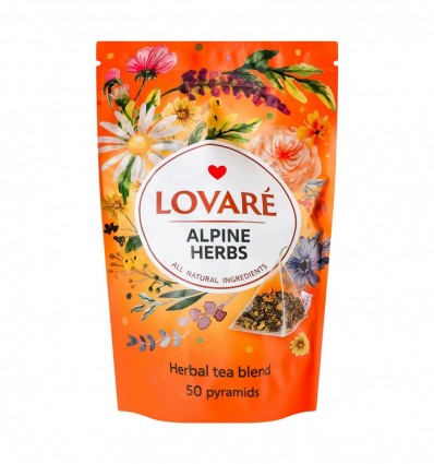 Смесь чая Lovare Alpine herbs травяного цветочного 50 x 2г