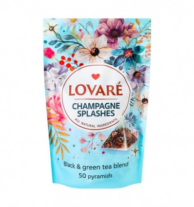 Бленд чая Lovare Champagne Splashes черного зеленого 50 х 2г