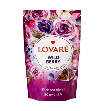 Чай Lovare Wild berry черный цейлонский листовой 50 x 2г