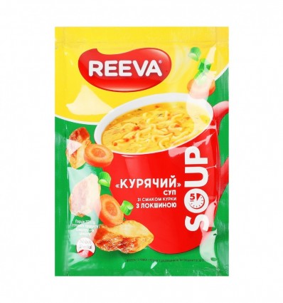 Суп Reeva Куриный со вкусом курицы с лапшой 17г