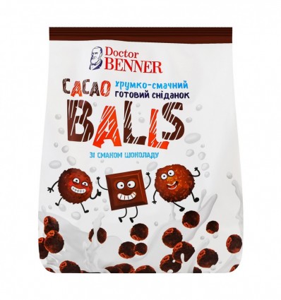 Завтрак готовый Doctor Benner Cacao Balls вкус шоколада 400г