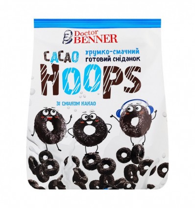 Завтрак готовый Doctor Benner Cacao Hoops вкус какао 400г