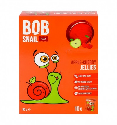 Мармелад Bob Snail Jellies Apple-cherry фруктово-ягодный 10 х 9г