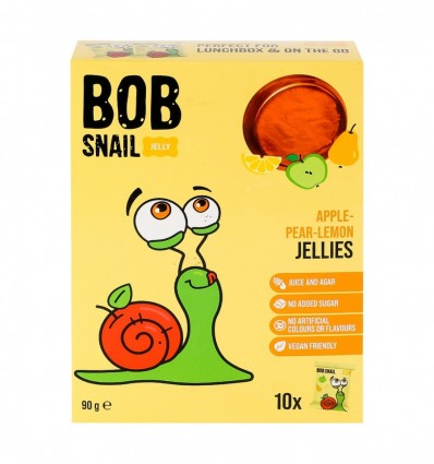 Мармелад Bob Snail Jellies Apple-pear-lemon фруктово-ягодный 10 х 9г