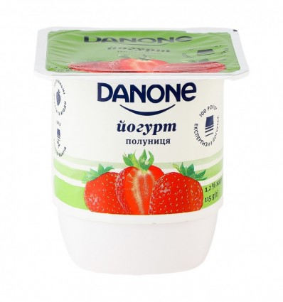 Йогурт Danone Клубника 1.2% 115г
