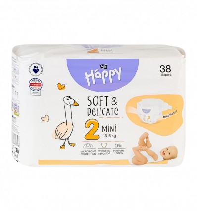 Підгузники Bella Baby Happy Soft&Delicate Mini 2 3-6кг 38шт