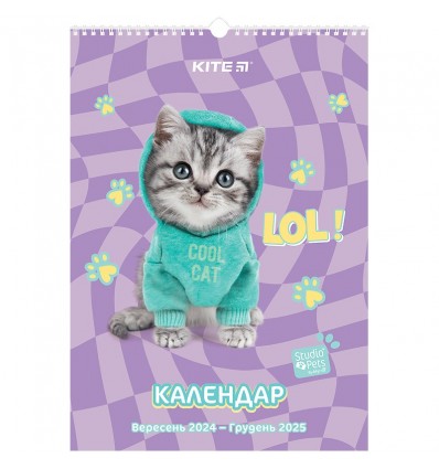Календар-планер настінний Kite Studio Pets SP24-440 на 2024-2025 ( SP24-440 )