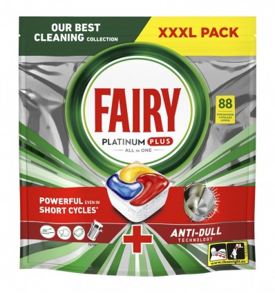 Средство для мытья посуды Fairy Platinum Plus Лимон в капсулах 88шт