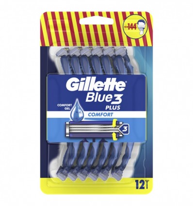 Бритвы Gillette Blue3 Комфорт Плюс одноразовые 12шт