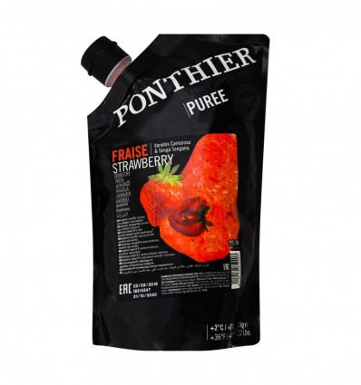 Пюре Ponthier Fraise strawberry фруктовое пастеризованное 1кг