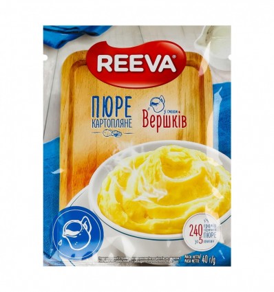 Пюре Reeva Сливки картофельное быстрого приготовления 40г