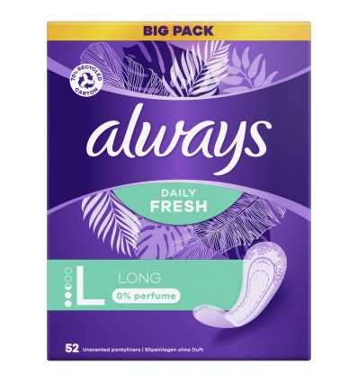 Прокладки Always гігієнічні щоденні Daily Fresh Long Trio pads 52шт