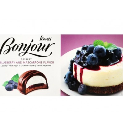 Десерт Bonjour зі смаком чорниці та маскарпоне 232г