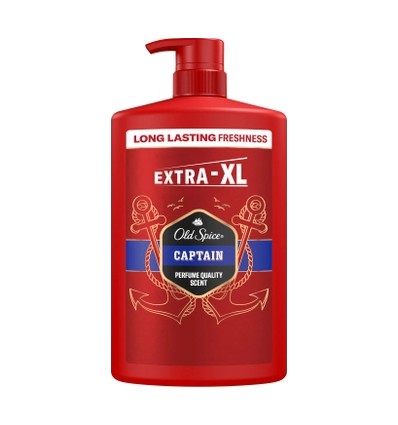 Гель для душа и шампунь Old Spice Extra-XL Captain 3в1 1л