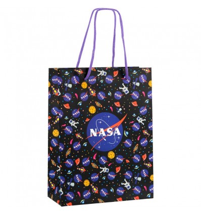 Пакет бумажный подарочный Kite NASA NS22-265K, 18х24см