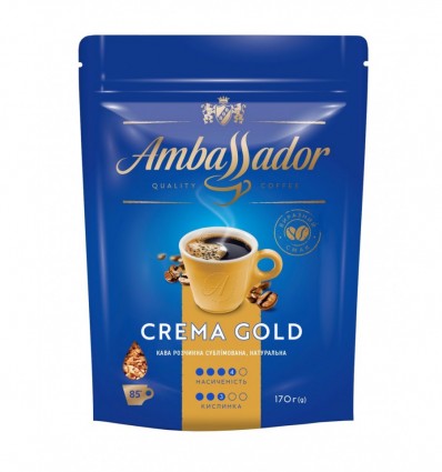 Кофе растворимый AMBASSADOR "Crema Gold", 170г