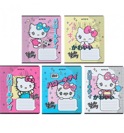 Тетрадь школьная Kite Hello Kitty HK24-232-1, 12 листов, клетка