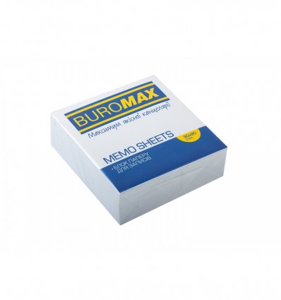 Папір для нотаток білий BUROMAX JOBMAX BM.2208, 90х90х30 мм, проклеєний