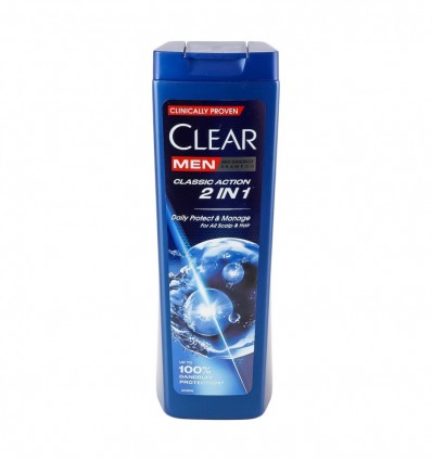 Шампунь Clear Men Classic Action 2 in 1 проти лупи 360мл