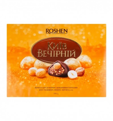 Конфеты Roshen Киев вечерний глазированные шоколадом 176г