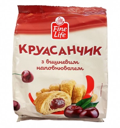 Круасанчик Fine Life з вишневим наповнювачем 225г