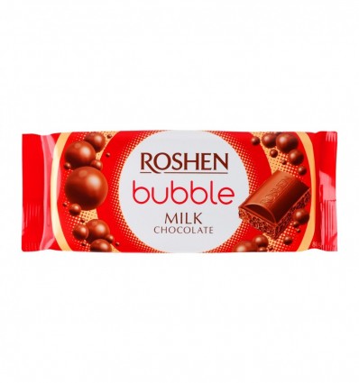 Шоколад Roshen Milk Bubble пористий 80г