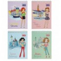 Блокнот на пружине сверху TRAVEL GIRLS, А6, 40 л., карт. обложка, KIDS Line