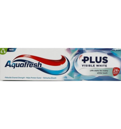 Зубная паста Aquafresh Plus Visible white с фтором 75мл