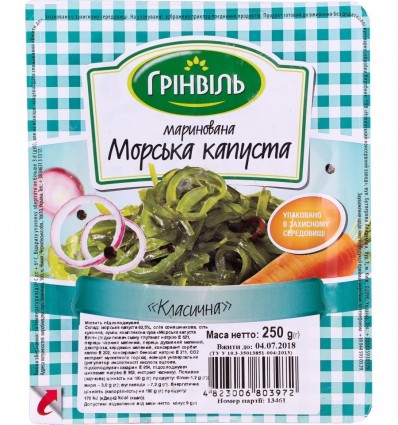 Морська капуста Грінвіль Класична маринована 250г