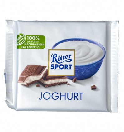 Шоколад Ritter Sport Joghurt молочний зі знежиреним кремом-йогуртом 100г