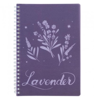 Блокнот на спiралi Axent Lavender 4 8033-4-A, А5, 80 аркушів, клітинка, пластикова обкладинка