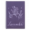 Блокнот на спирали Axent Lavender 4 8033-4-A, А5, 80 листов, клетка, пластиковая обложка