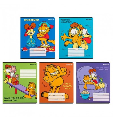 Тетрадь школьная Kite Garfield GF24-237, 18 листов, линия