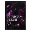 Книга записна Axent Purple fleur 8459-2-A, А5, 96 аркушів, клітинка, тверда обкладинка