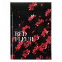 Книга записна Axent Red fleur 8459-3-A, А5, 96 аркушів, клітинка, тверда обкладинка