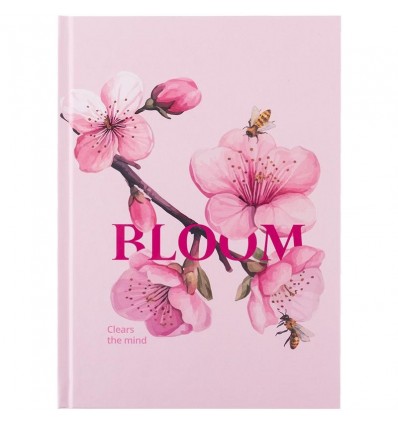 Книга записна Axent Bloom 8459-8-A, А5, 96 аркушів, клітинка, тверда обкладинка