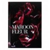 Книга записна Axent Maroon fleur 8459-1-A, А5, 96 аркушів, клітинка, тверда обкладинка