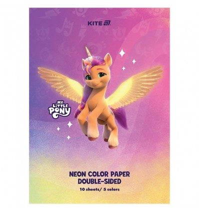 Бумага цветная неоновая Kite My Little Pony LP24-252, A4, 10 листов/5 цветов